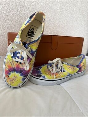 Vans Tie-Dye Canvas Sneakers - Yellow Purple Blue